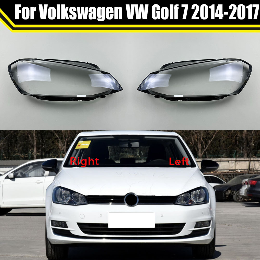 Golf Umbrella - ヘッドライトカバーシェードヘッドライト透明シェルランプシェードヘッドランプカバーレンズフォルクスワーゲン VW ゴルフ 7 2014 2015