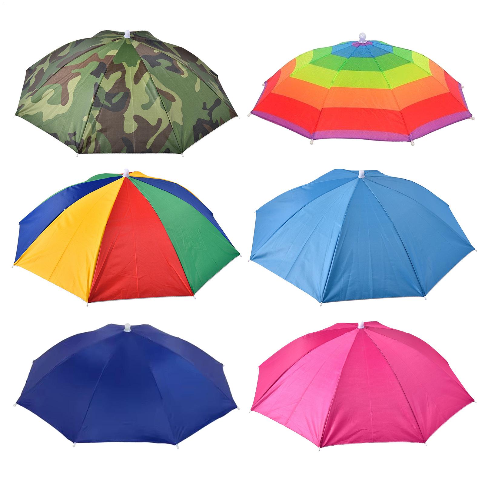 ヘッド傘帽子 太陽雨傘帽子 調節可能な折りたたみ式ヘッドウェ - Golf Umbrella のレビューと価格