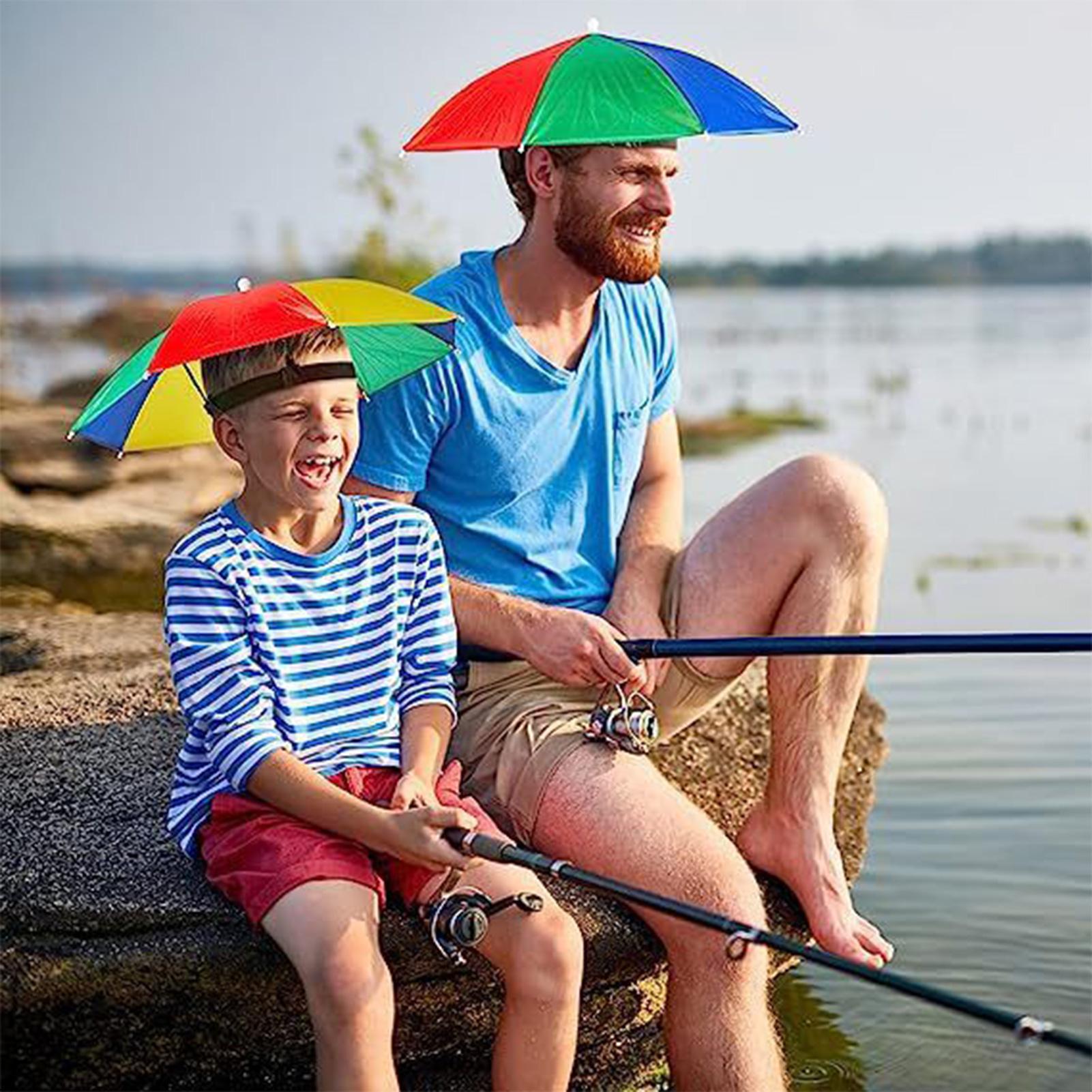 ヘッド傘帽子 太陽雨傘帽子 調節可能な折りたたみ式ヘッドウェ - Golf Umbrella のレビューと価格