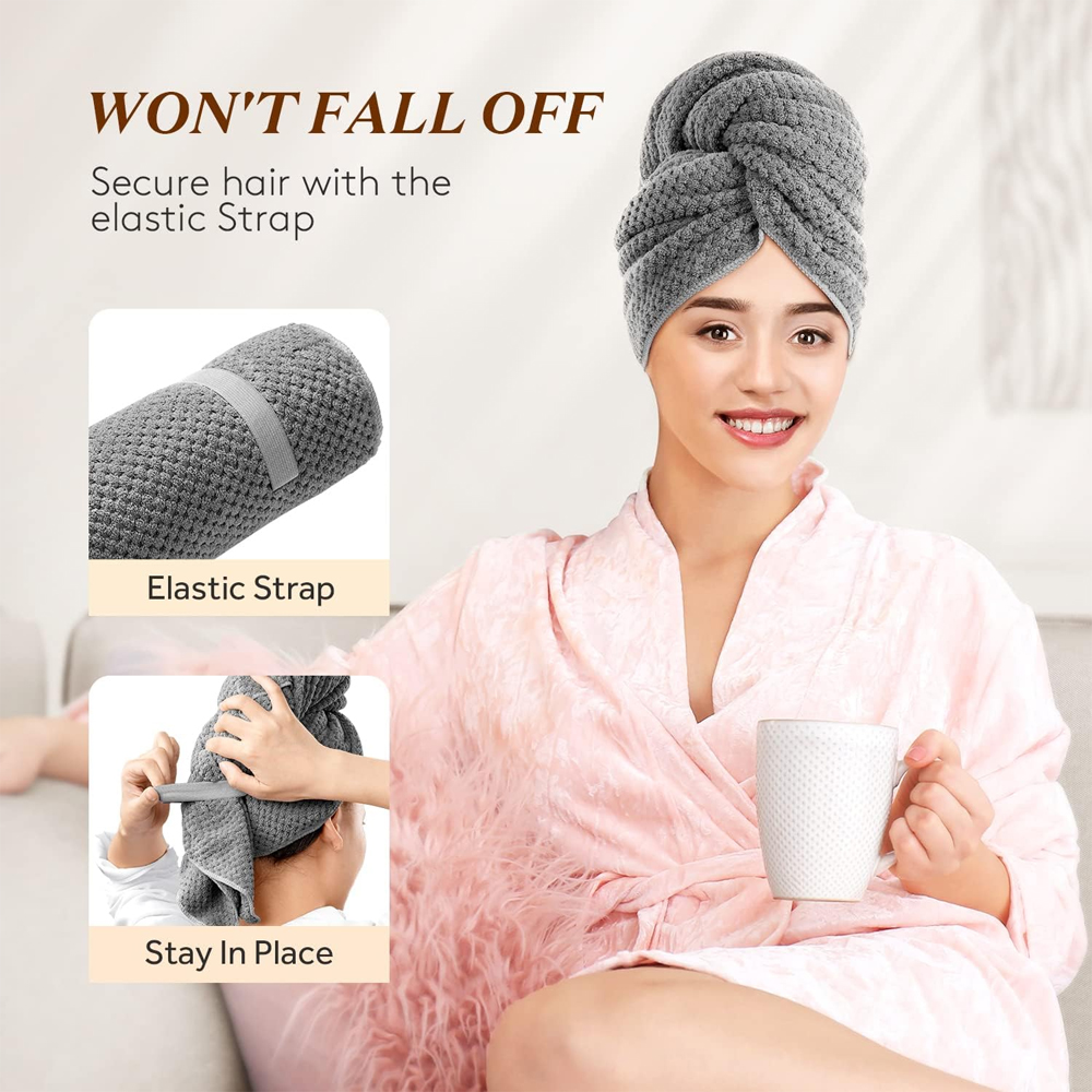 マイクロファイバーヘアタオル特大ラップ速乾性ヘアタオルラップ - Golf Towel のレビューと価格
